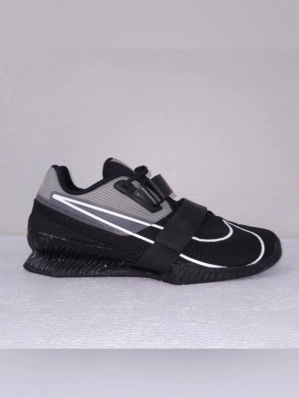 NIKE Romaleos 4 Weightlifting Shoes Black White Men's US 10
